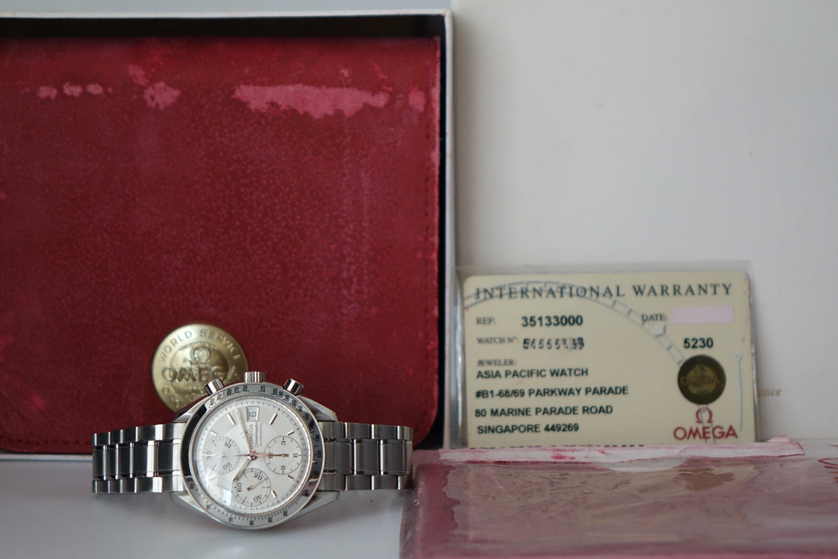 Omega Speedmaster Date 3513.30 silver dial full set